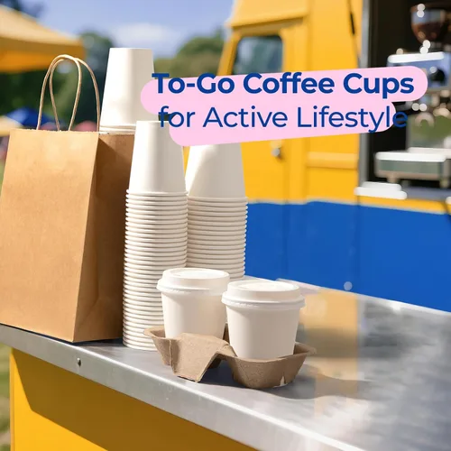 Miniatura 7 de Fit Meal Prep Paquete de 100 tazas de café desechables de 10 onzas con tapas, vasos de papel de primera calidad, tazas de café caliente a prueba