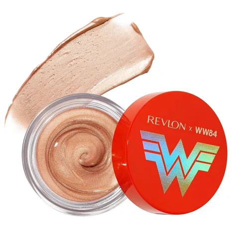 Miniatura 2 de REVLON x WW84 Wonder Woman Liquid Armor Glow Pot, iluminador brillante de gelatina para ojos y rostros, en champán, 001 Golden Lasso, 0.24 onzas