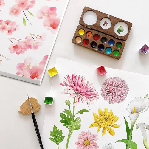 Miniatura 5 de 30 hojas de papel de acuarela A4 (12 x 9 pulgadas), 140 libras/300 GSM, papel de acuarela 100% algodón prensado en frío para dibujo de acuarela