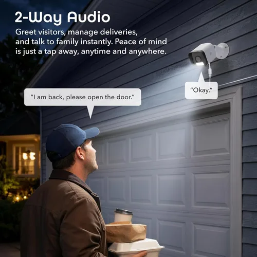 Miniatura 7 de Geeni Hawk 3 - Cámara de seguridad inteligente para exteriores de 4 MP - Cámara de vigilancia WiFi Ultra HD 2K con visión nocturna a color, alcance