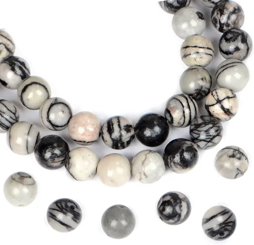Miniatura 54 de AD Beads Cuentas redondas sueltas de piedras preciosas naturales de 15 pulgadas para pulseras, collares, aretes, manualidades, manualidades