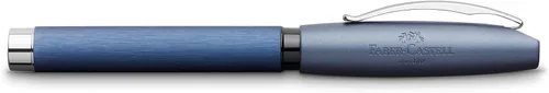 Miniatura 4 de Faber-Castell Essentio - Pluma estilográfica de aluminio azul, punta fina con tinta negra, instrumentos de escritura fina