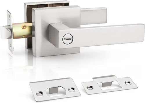 Miniatura 61 de KNOBWELL - Juego de cerradura con 1 picaporte resistente para puertas de una cara, ideal para puertas interiores reversibles, 0.93 libras