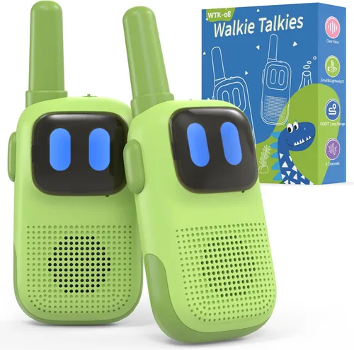 Miniatura 13 de Holiky Juguetes para Niños y Niñas de 5-7 Años, Walkie Talkies para Niños Alcance de 1000 Pies 2 Canales Radio de 2 Vías Juguete Regalos de Navidad