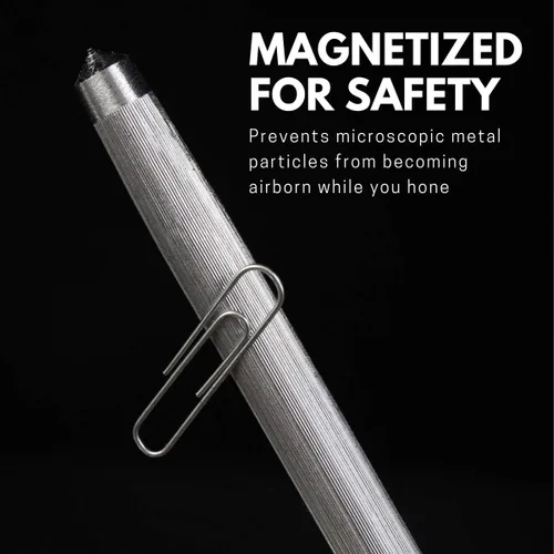 Miniatura 6 de Acero de afilado profesional de 12 pulgadas, magnetizado para mayor seguridad, sin óxido, sin plástico barato. El afilador de cuchillos Noble's