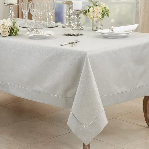 Miniatura 4 de SARO LIFESTYLE Mantel brillante con detalle de ribetes