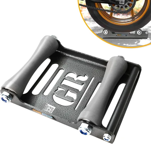 Miniatura 10 de Grand Pitstop Soporte de limpieza de ruedas para motocicletas - Reemplazo de soporte de paddock - Soporte rodillo de rueda para limpieza de Naranja
