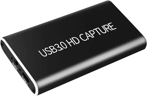 Tarjeta de captura de video HDMI, tarjeta de captura de video VSVABEFV Audio y Video, HDMI a tipo C/USB 3.0 Dispositivo de captura de video HDMI,