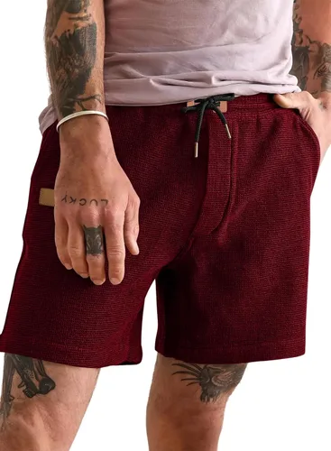 Miniatura 13 de JMIERR pantalones cortos casuales de 5"/ 7" para hombre, con cintura elástica de estilo gofrado, cordón de ajuste, pantalones cortos