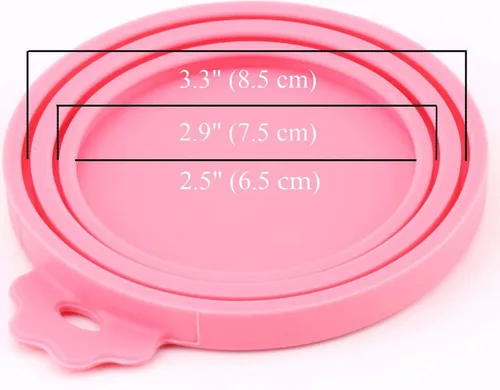 Miniatura 5 de Tapas de silicona para latas de comida para perros y gatos, tamaño universal, sin BPA, (mezcla de colores 3)