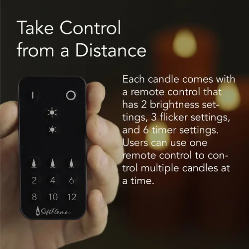 Miniatura 7 de Velas LED sin llama de decoración navideña con control remoto, 3 x 7 pulgadas, pilar de cera real con temporizador para decoraciones de Navidad