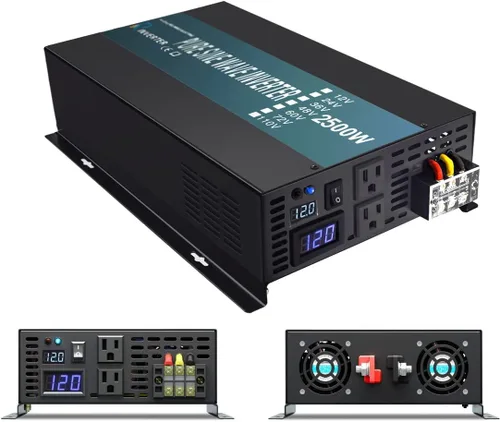 Miniatura 3 de WZRELB Inversor de corriente de onda sinusoidal pura 5000 W 24 V CC a CA - Solar, RV