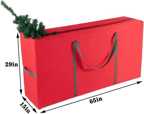 Miniatura 2 de Bolsa de almacenamiento grande y resistente para árbol de Navidad, se adapta a árboles desmontados de hasta 9 pies, 65 x 15 x 29 pulgadas, bolsa