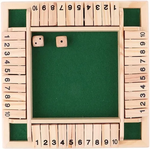 Miniatura 5 de Shut The Box Close The Wooden Box 4 10 Juego de mesa de números