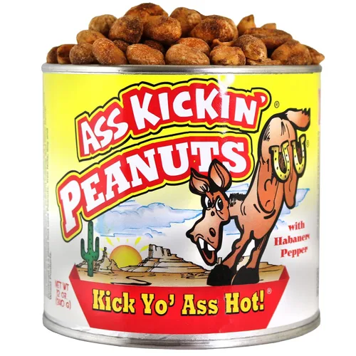 Miniatura 8 de ASS KICKIN’ Cacahuetes picantes Carolina Reaper – 12oz - Regalo gourmet picante definitivo - ¡Pruébalos si te atreves!