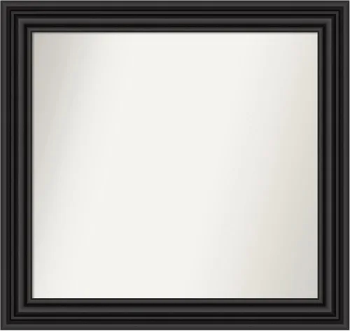 Miniatura 387 de Amanti Art Espejo personalizado, espejo de baño negro puente, espejo de pared o espejo de tocador de baño sobre el fregadero (26 x 26 pulgadas)