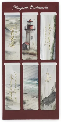 Miniatura 24 de Christian Art Gifts - Conjunto de marcapáginas magnéticos unisex con versículos bíblicos en blanco y negro Gospel Salvation, diseños inspiradores