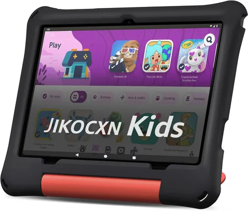 JIKOCXN Kids Tablet, Android 16 Tablet for Kids 10 inch Octa-Core with Case, 24GB RAM 64GB ROM 1TB TF Card Expandable for Toddler Children, Parental