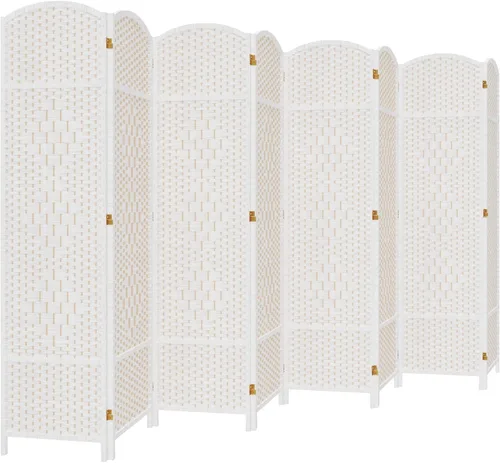 Miniatura 9 de DURASPACE Divisor de habitación de 6 paneles, pantalla de privacidad plegable de 6 pies de alto, rotación de 360°, partición de madera independiente