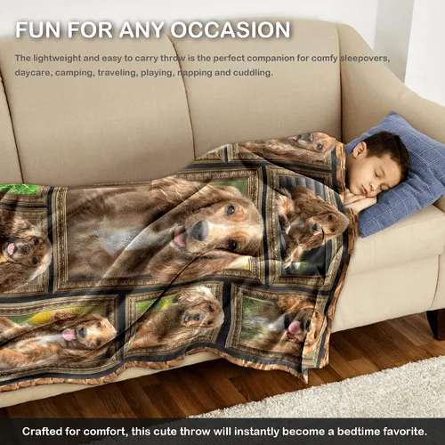 Miniatura 6 de Manta de perro Cocker Spaniel para niños, bonita manta de franela suave y acogedora para niñas y niños, mantas para bebés y niños pequeños