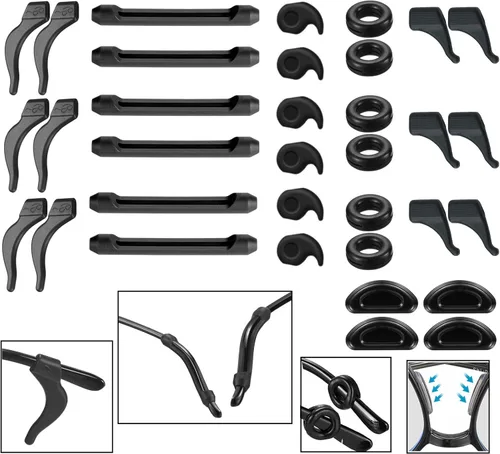 Miniatura 8 de 34 retenedores de lentes de silicona, soportes para patillas para gafas, protectores antideslizantes, tapones para lentes que se mantienen en su