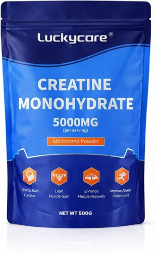 Miniatura 7 de Monohidrato de creatina en polvo, polvo de creatina micronizada, sin sabor, puro y sin gluten, 0.18 oz (5000 mg) por porción, 5.1 lbs (5 libras)
