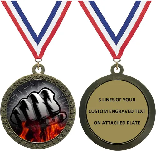 Miniatura 9 de Express Medals Various Styles 1 to 50 Pack of Engraved Gold Martial Arts Medals Trophy Award with Neck Ribbon Medal Trophies Gift Prize Karate