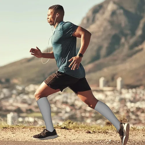 Miniatura 3 de Calcetines de compresión para mujeres y hombres (6 pares) 15-20 mmHg son para atletismo, correr, montar, viajar, enfermería médica, mejor apoyo