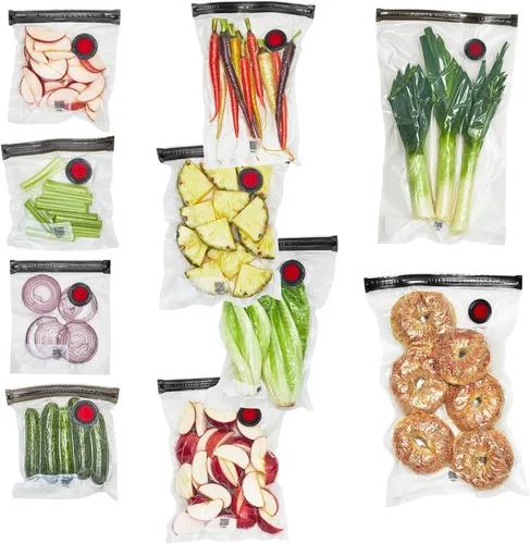 ZWILLING Fresh & Save - Bolsas selladoras al vacío de 10 piezas, bolsas de Sous Vide, preparación de comidas, varios tamaños
