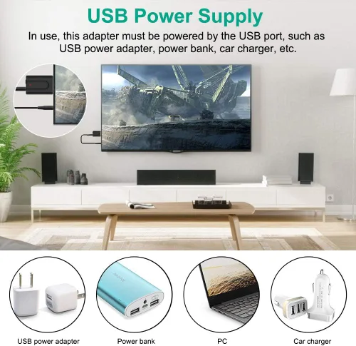 Miniatura 8 de Adaptador receptor transmisor Bluetooth 5.0, transmisor de audio inalámbrico portátil de 0.138 in, dongle para TV/PC/auriculares/estéreo