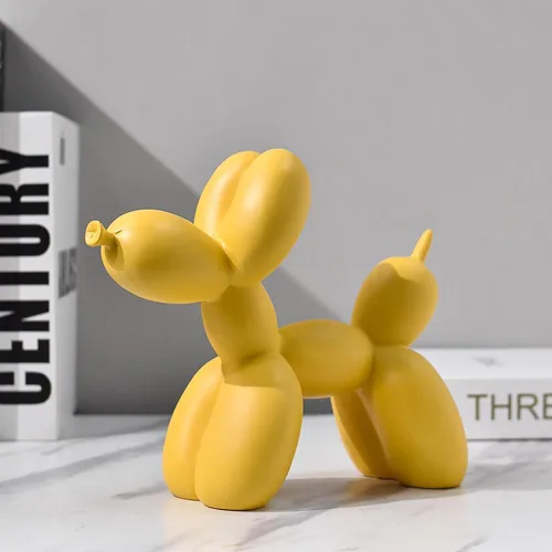 Miniatura 13 de Lindo globo de resina para perro, estatua de animales, adornos para decoración del hogar (negro)