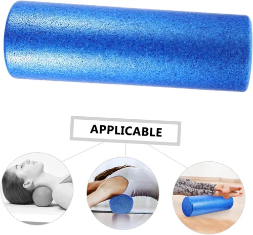 Miniatura 5 de Healifty Rodillo masajeador muscular, columna de yoga, espuma de alta densidad, rodillo de relajación para alivio muscular, masajeador corporal azul