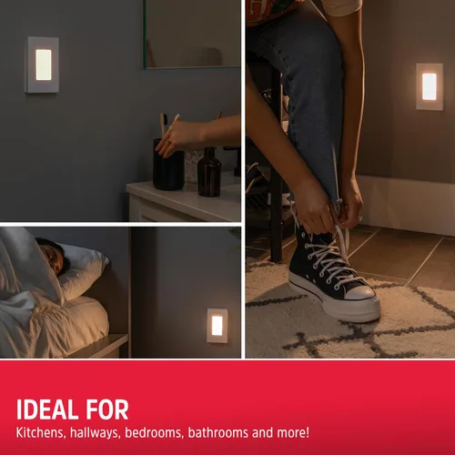 Miniatura 5 de Energizer Luz nocturna enchufable, paquete de 2, cubierta moderna ultradelgada de bajo perfil, luz nocturna LED enchufable a la pared, sensor