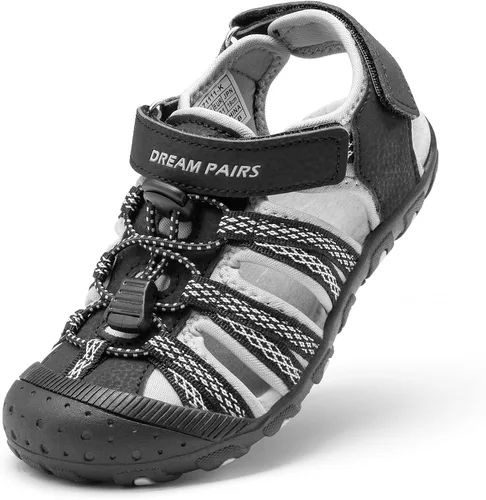 DREAM PAIRS Sandalias deportivas de verano para niños y niñas, para senderismo, playa, casual, puntera cerrada, ajustable, multicolor, para niños