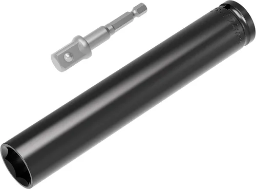 Miniatura 21 de Juego de Accesorios para Llave de Impacto de 1/2 Pulgada, 19mm (3/4 Pulgada) de Profundidad, 6 Puntos, 6 Pulgadas de Largo y Adaptador de Eje