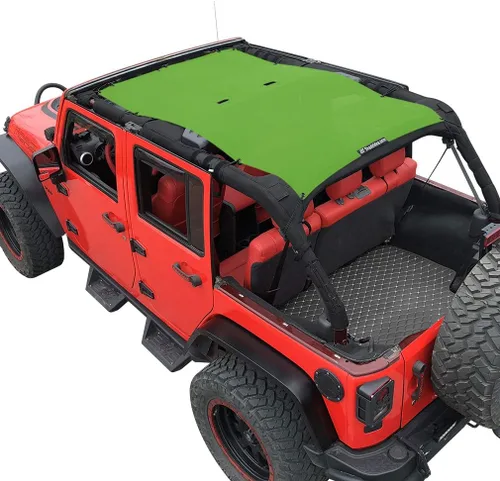 Miniatura 102 de Shadeidea JK - Parasol superior compatible con Jeep Wrangler JKU, cubierta de techo de malla suave (2007-2018) - Bloqueador de ruido de viento UV