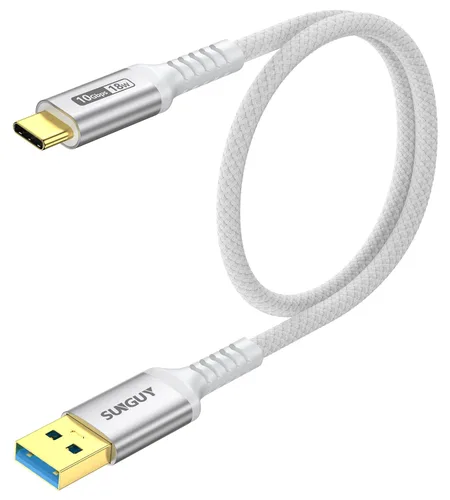 Miniatura 11 de SUNGUY Cable USB C para Android Auto de 10 Gbps, 1.5 pies 3A USB 3.1 Gen 2, carga rápida y transferencia de datos, cable USB C CarPlay, compatible