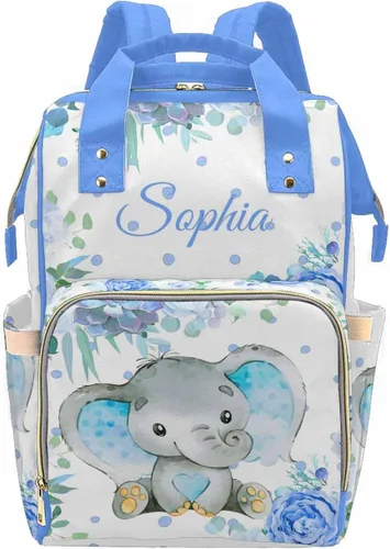 Miniatura 27 de Mochila personalizada para pañales con nombre, mochila grande multifuncional personalizada para pañales de gran capacidad, bolsa de mamá para nueva