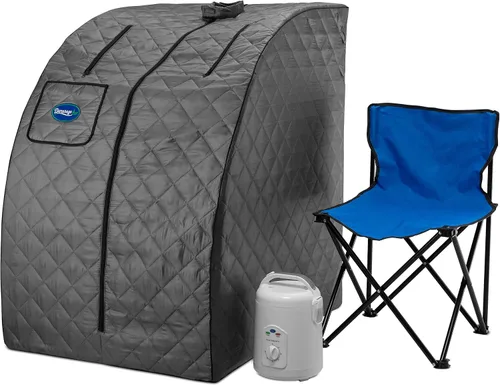 Miniatura 10 de Durasage - Sauna de vapor personal portátil para el hogar – Tienda de spa plegable para todo el cuerpo con generador de vapor de 800 W, temporizador