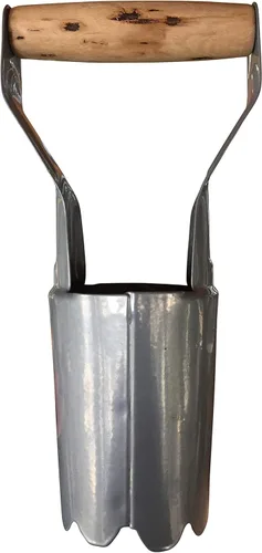 Miniatura 2 de Garden Guru - Maceta de acero para plantar bulbos, acero de alto carbono y mango tallado de madera cómodo, marcador de profundidad para plantar