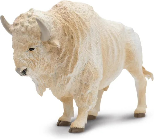 Miniatura 4 de Safari Ltd. Figura de búfalo blanco, figura detallada de plástico de 6 pulgadas, divertido juguete educativo para niños, niñas y niños a partir de 3