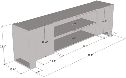 Miniatura 5 de Woody EF - Soporte de TV de 77" (blanco/gris)