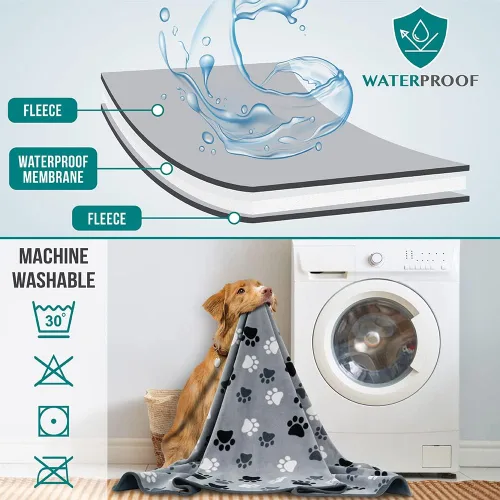 Miniatura 6 de PetAmi - Manta impermeable para mascotas extra grandes, perros, gatos, funda protectora para sofá grande, manta reversible lavable de forro polar