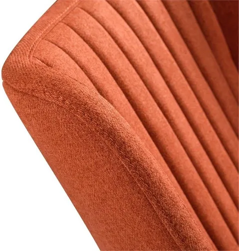 Miniatura 11 de Armen Living Silla de comedor Maine, tapicería de tela naranja, altura del asiento de 18.5 pulgadas