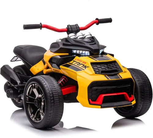 Miniatura 10 de Motocicleta ATV montable de 24V para niños de 3 ruedas con luces LED, auto eléctrico montable para niños con neumático de EVA polimerizado de Azul