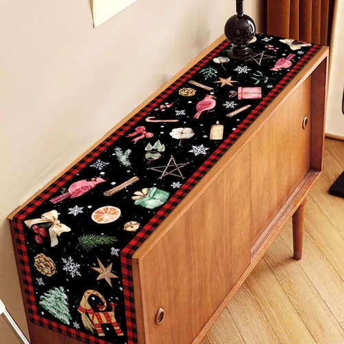 Miniatura 6 de Nepnuser Yule Camino de mesa pagano para decoración de Navidad, solsticio de invierno, vacaciones, hogar, cocina, comedor (13 x 72 pulgadas)