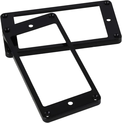 Miniatura 3 de lovermusic Lovermusic - Marco de anillos de montaje para pastilla humbucker plana de ABS para guitarra eléctrica, cuello y puente, color negro