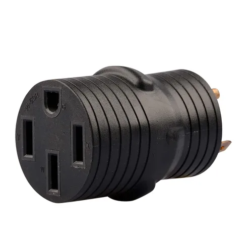 Miniatura 4 de RVGUARD Enchufe adaptador RV de 30 amperios a 50 amperios, adaptador de corriente eléctrica NEMA TT-30P a NEMA 14-50R