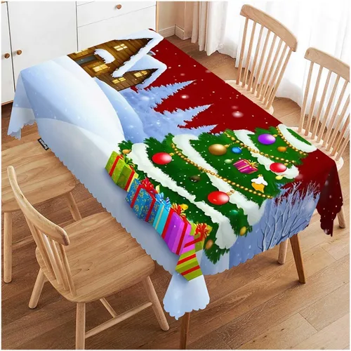 Miniatura 24 de Swono - Mantel de mesa con pájaros, ramas de sauce y gorriones, mantel decorativo oblongo para cocina, comedor, banquete de fiesta y mantel