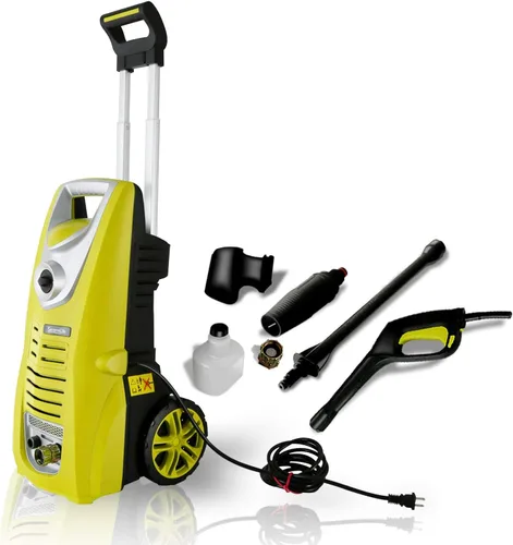 Miniatura 2 de Serenelife Lavadora a presión eléctrica, potentes ruedas giratorias de 14.5 amperios y 1800 PSI, lavado de energía para automóvil, rociador